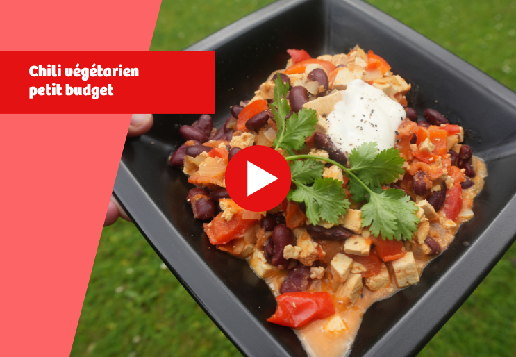Chili végétarien petit budget aux haricots rouges et légumes