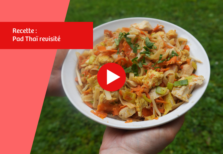 Pad thaï revisité : recette équilibrée et savoureuse en vidéo Pad thaï revisité : recette équilibrée et savoureuse en vidéo