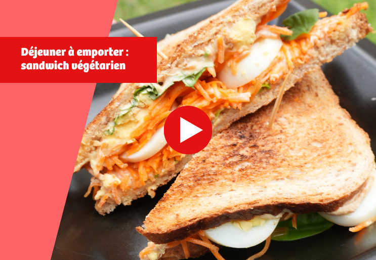 Sandwich végétarien facile à emporter – Recette vidéo