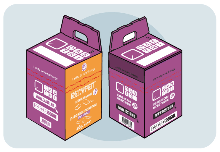 Boîte violette DASTRI : contenu et points de dépôt