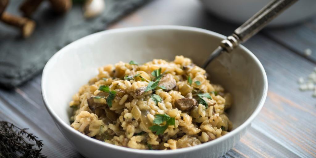 Risotto aux champignons et épinards Fédération Française des Diabétiques